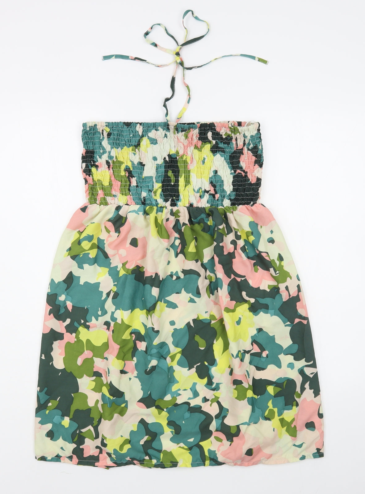 Primark Womens Multicoloured Camouflage Polyester A-Line  Size M  Halter Pullover