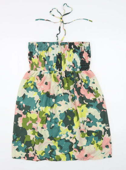 Primark Womens Multicoloured Camouflage Polyester A-Line  Size M  Halter Pullover