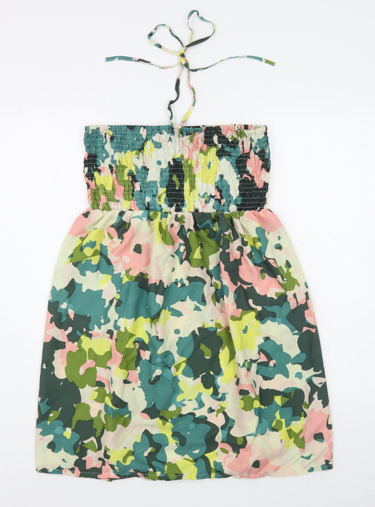 Primark Womens Multicoloured Camouflage Polyester A-Line  Size M  Halter Pullover