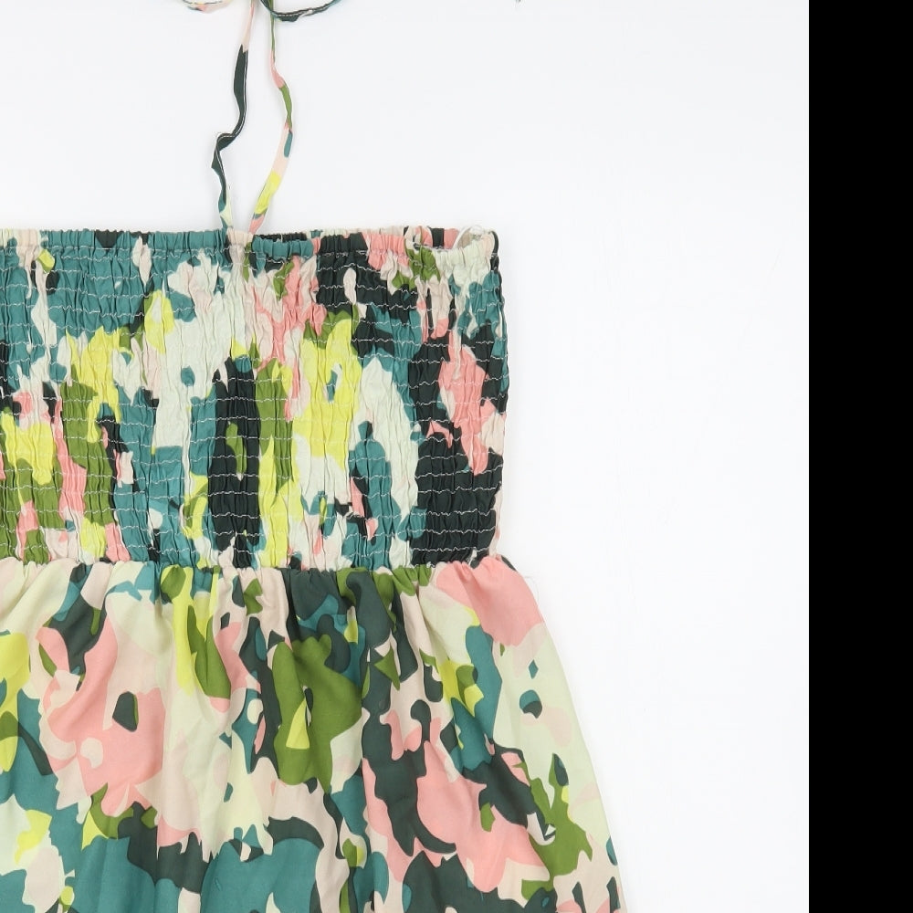 Primark Womens Multicoloured Camouflage Polyester A-Line  Size M  Halter Pullover