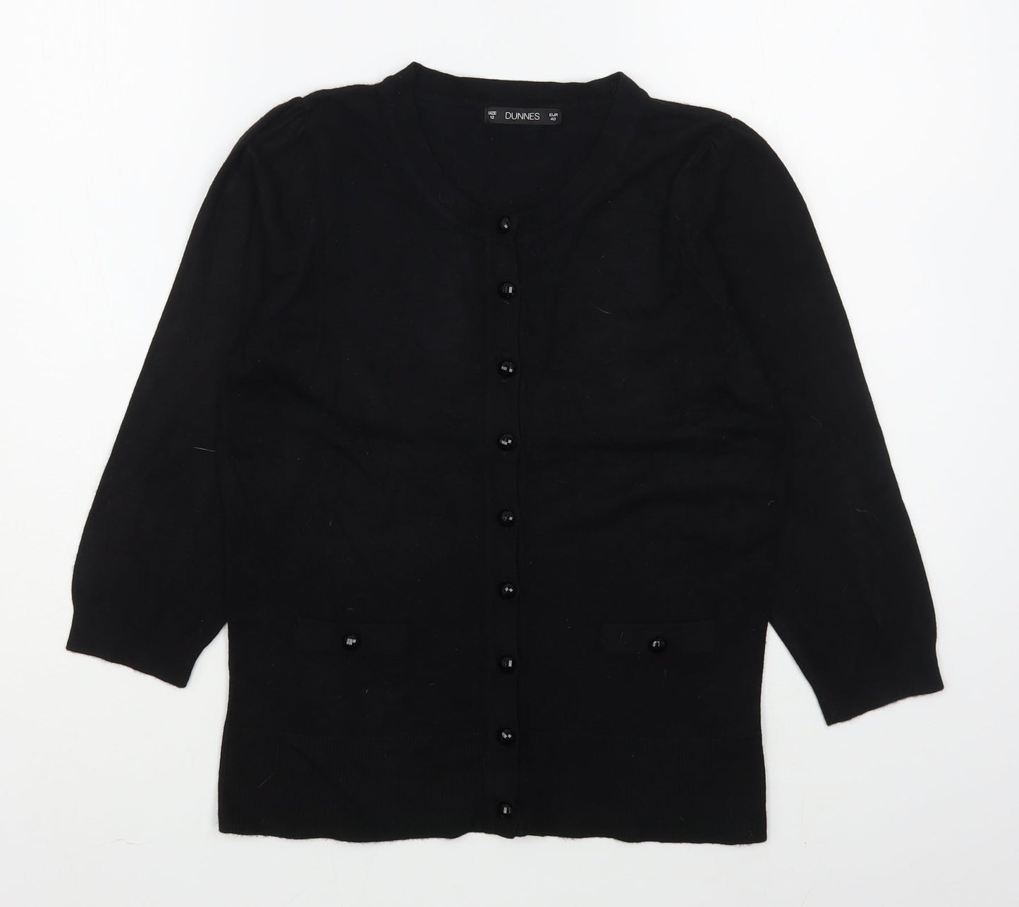 Womens UK Size 8 Dunnes Stores Black Cardigan Jumper