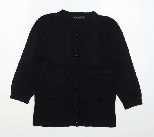 Womens UK Size 8 Dunnes Stores Black Cardigan Jumper