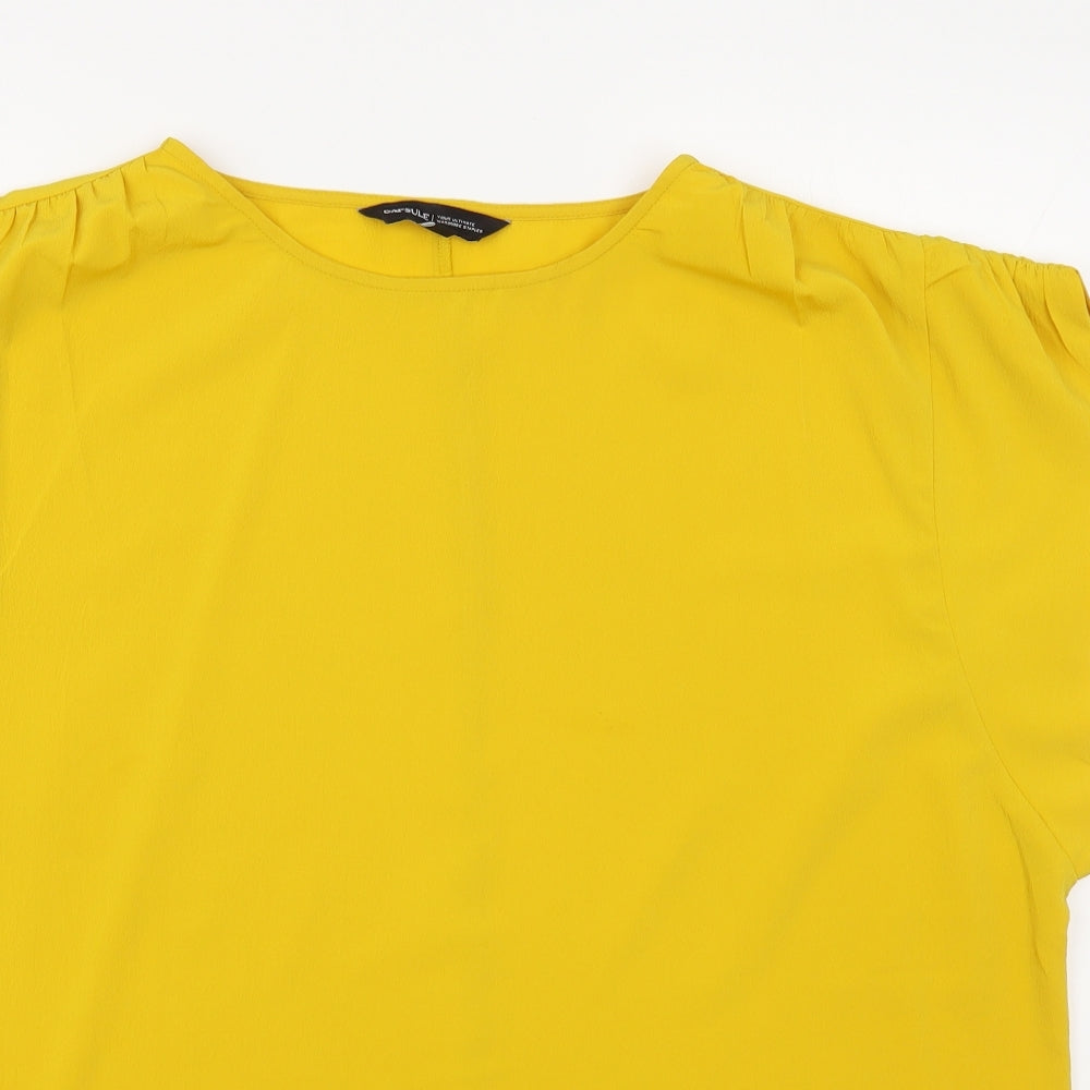 Womens UK Size L Capsule Yellow Basic Blouse