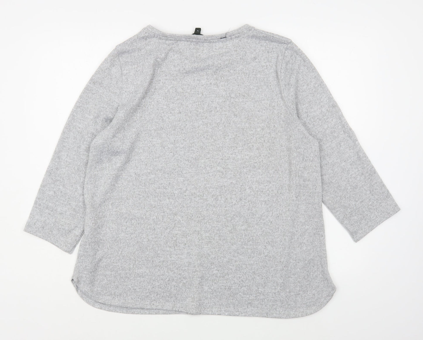 Bonmarché Womens Grey  Polyester Pullover Sweatshirt Size 16  Pullover