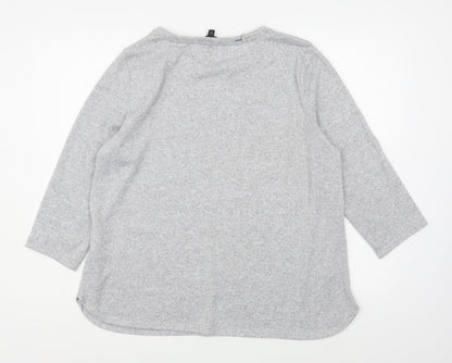 Bonmarché Womens Grey  Polyester Pullover Sweatshirt Size 16  Pullover