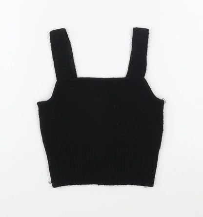 Womens UK Size XS H&M Black Basic Tank