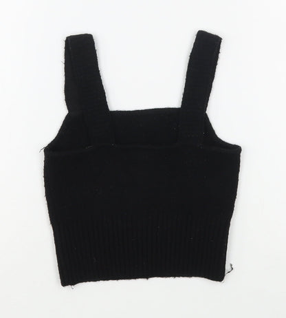 Womens UK Size XS H&M Black Basic Tank