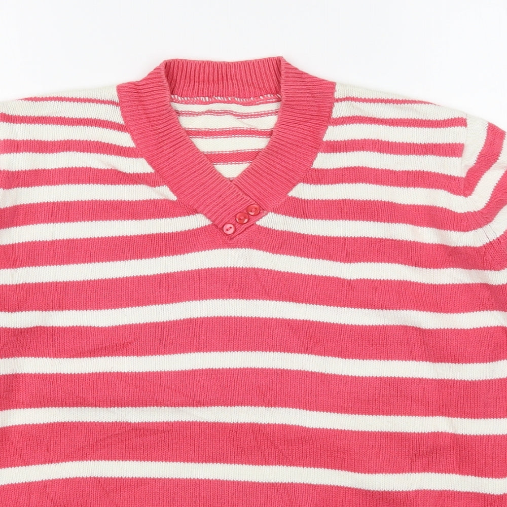 Womens UK Size M EWM Pink Pullover Jumper