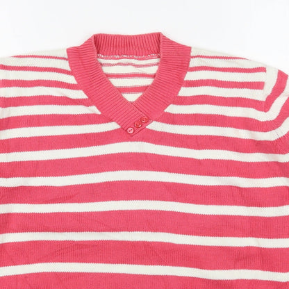 Womens UK Size M EWM Pink Pullover Jumper