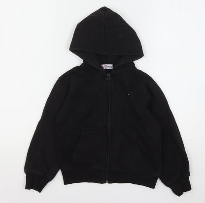 A2Z  Boys Black  Polyester Full Zip Hoodie Size 7-8 Years