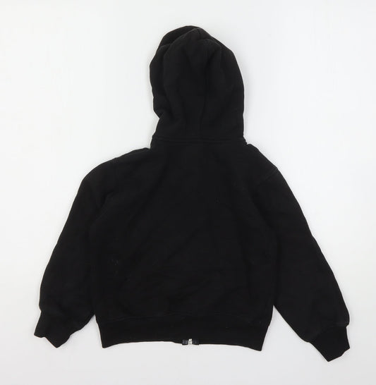 Back view of A2Z boys’ black polyester full zip hoodie, size 7-8, years