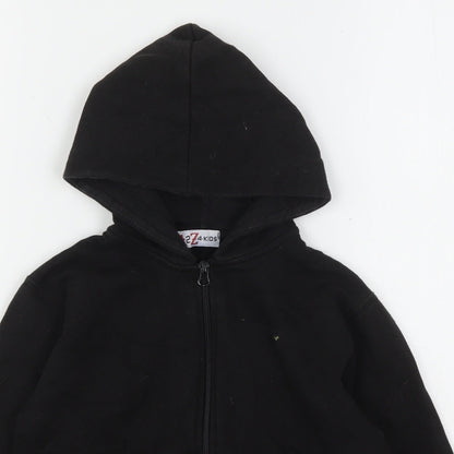 A2Z  Boys Black  Polyester Full Zip Hoodie Size 7-8 Years