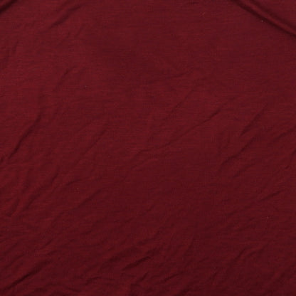 H&M Womens Red Round Neck  Viscose Pullover Jumper Size S