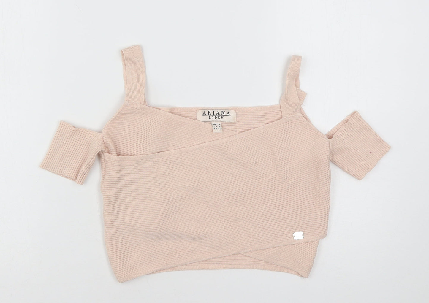 Womens UK Size 10 Lipsy Pink Cropped Tank