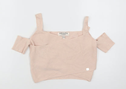 Womens UK Size 10 Lipsy Pink Cropped Tank