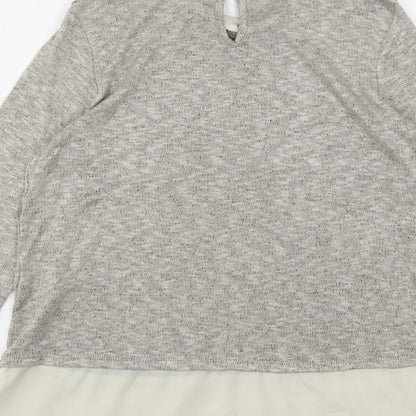 George Womens Beige Collared  Viscose Pullover Jumper Size 14