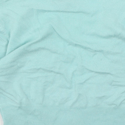 TU Womens Green V-Neck  Viscose Cardigan Jumper Size 8