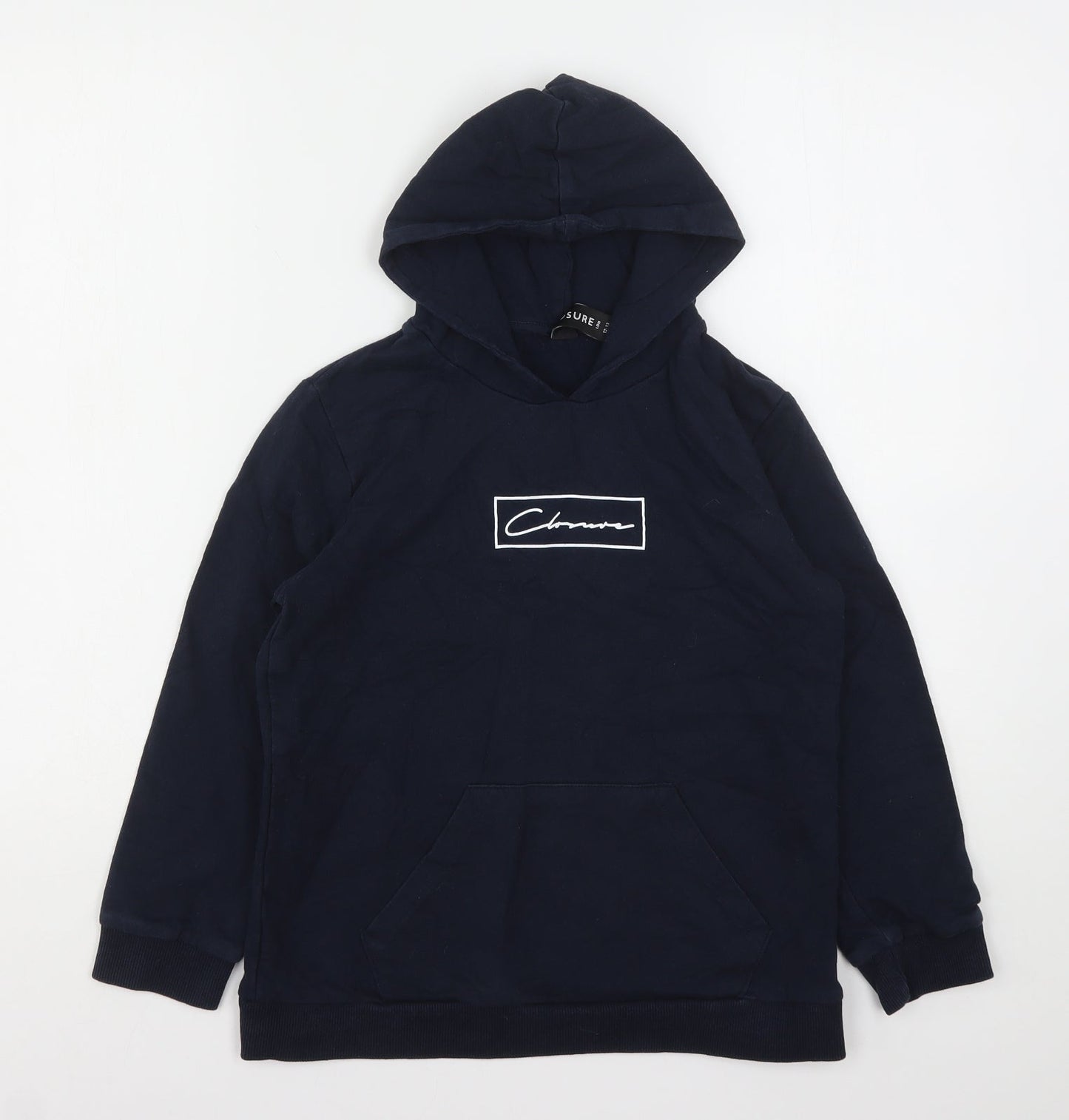 Closure Boys Blue  Cotton Pullover Hoodie Size 12-13 Years