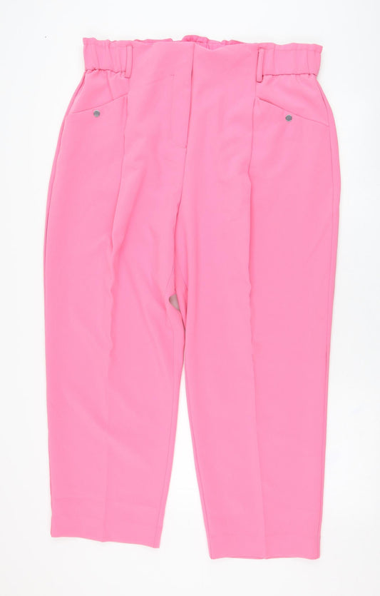 Womens UK Size 29 NEXT Regular Fit Carrot Pink Trousers