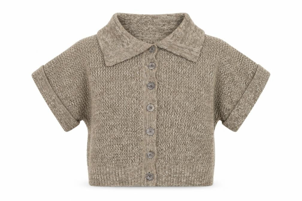 Womens UK Size L Ellie Louise Brown Cardigan Jumper