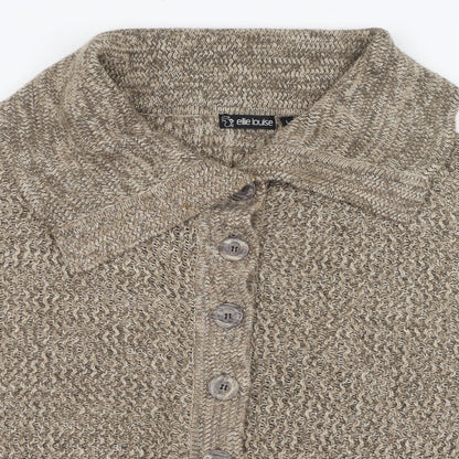 Womens UK Size L Ellie Louise Brown Cardigan Jumper