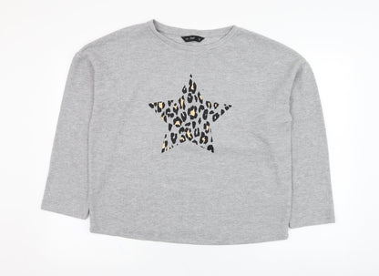 F&F Womens Grey  Polyester Pullover Sweatshirt Size 12  Pullover - Star