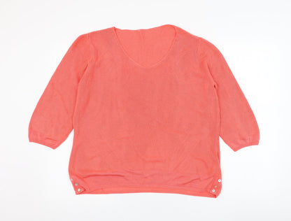 Womens UK Size 16 Marks and Spencer Pink Pullover Jumper