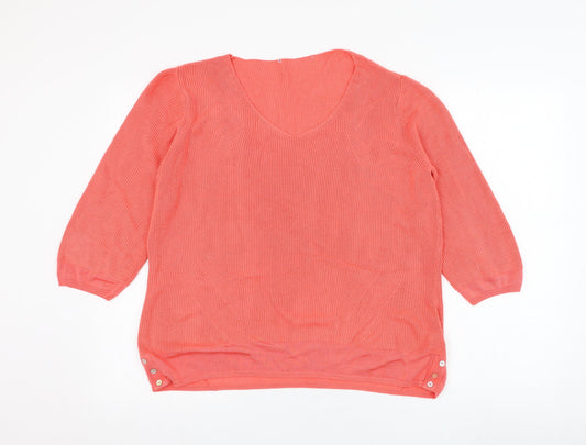 Womens UK Size 16 Marks and Spencer Pink Pullover Jumper