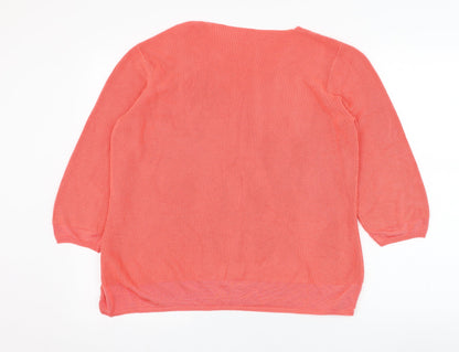 Womens UK Size 16 Marks and Spencer Pink Pullover Jumper