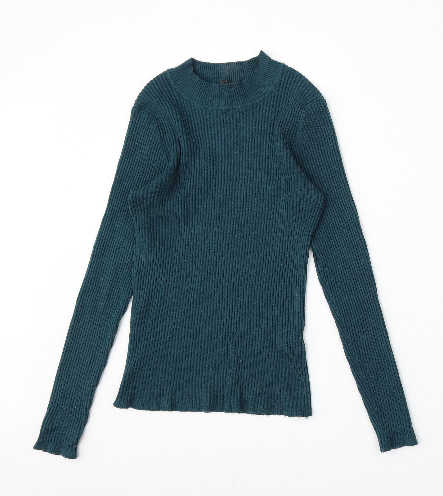Primark Womens Blue Round Neck  Viscose Pullover Jumper Size 12
