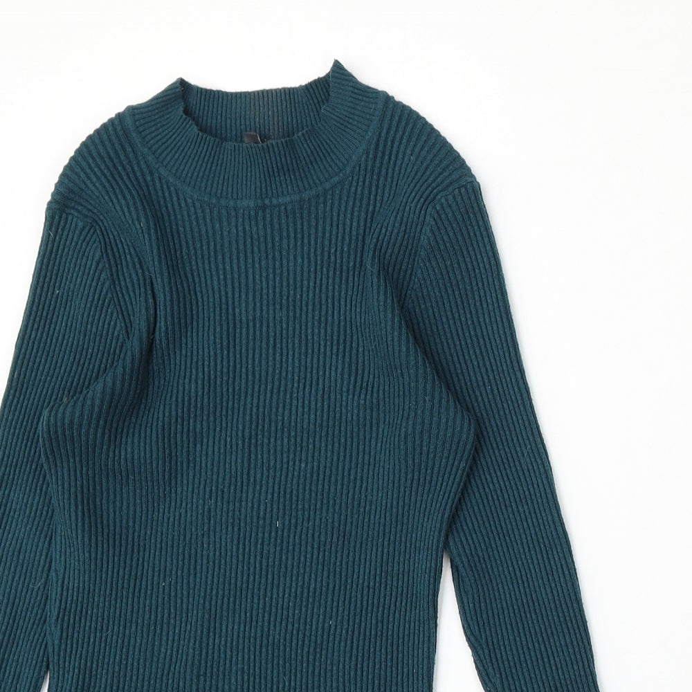 Primark Womens Blue Round Neck  Viscose Pullover Jumper Size 12