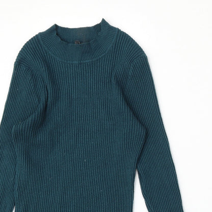 Primark Womens Blue Round Neck  Viscose Pullover Jumper Size 12