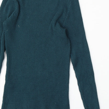 Primark Womens Blue Round Neck  Viscose Pullover Jumper Size 12