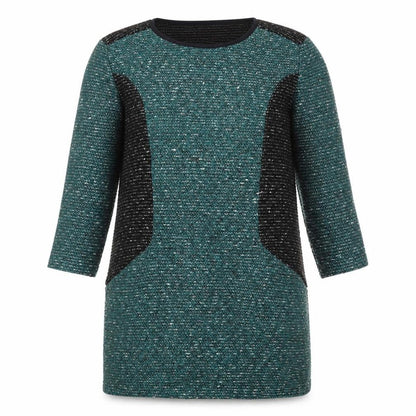 Womens UK Size M Text Green Pullover Jumper