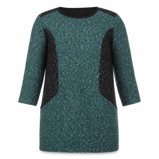 Womens UK Size M Text Green Pullover Jumper
