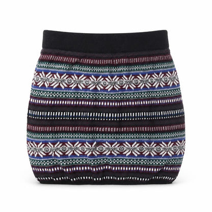 Front view of BDG women’s multicoloured geometric cotton a-line skirt, size M, regular