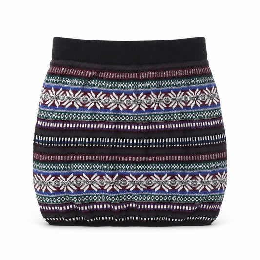 Front view of BDG women’s multicoloured geometric cotton a-line skirt, size M, regular