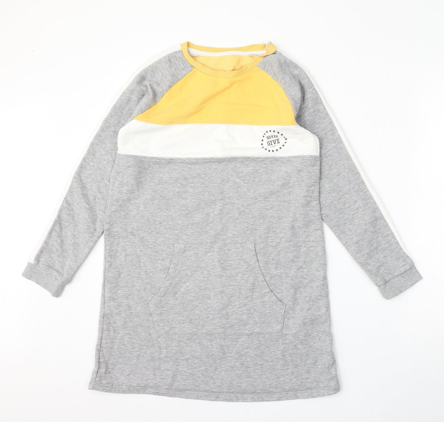 Nutmeg Girls Grey  Cotton Pullover Sweatshirt Size 10-11 Years