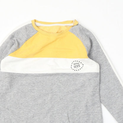 Nutmeg Girls Grey  Cotton Pullover Sweatshirt Size 10-11 Years