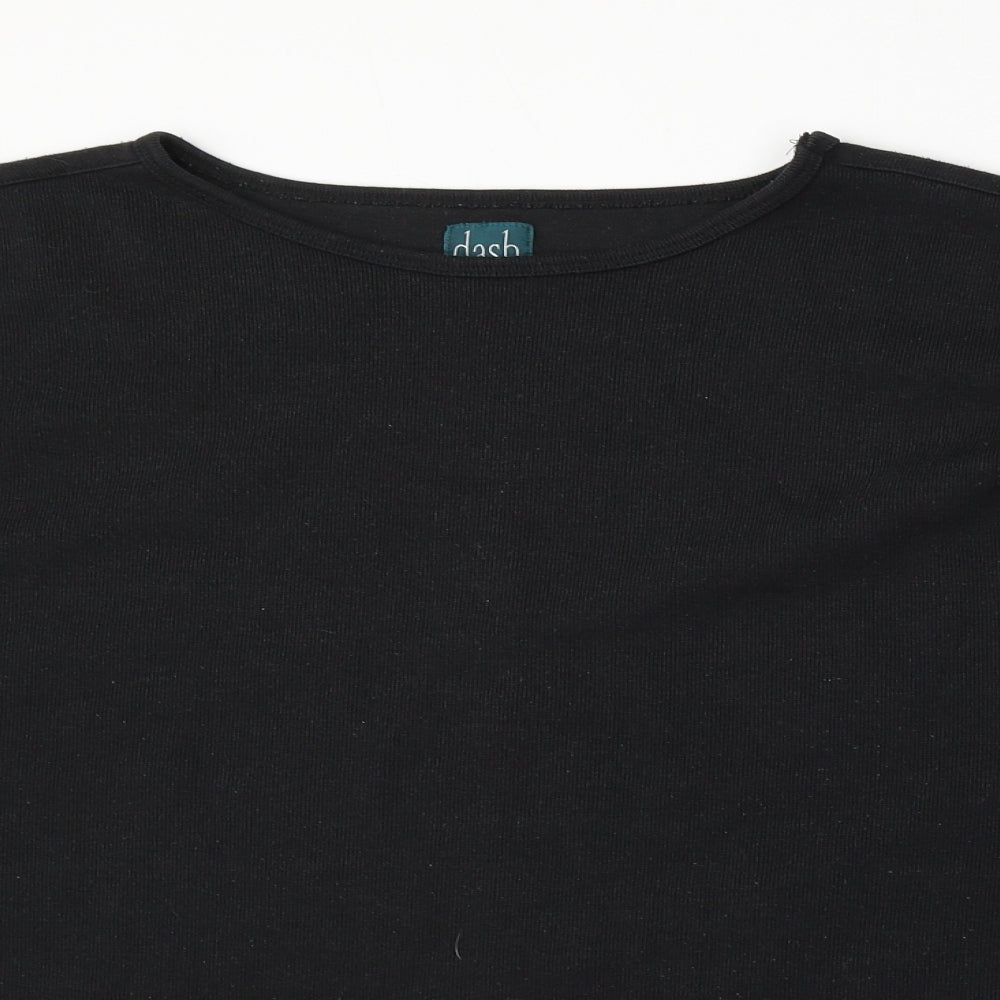 DASH Womens Black  Polyester Pullover Sweatshirt Size L