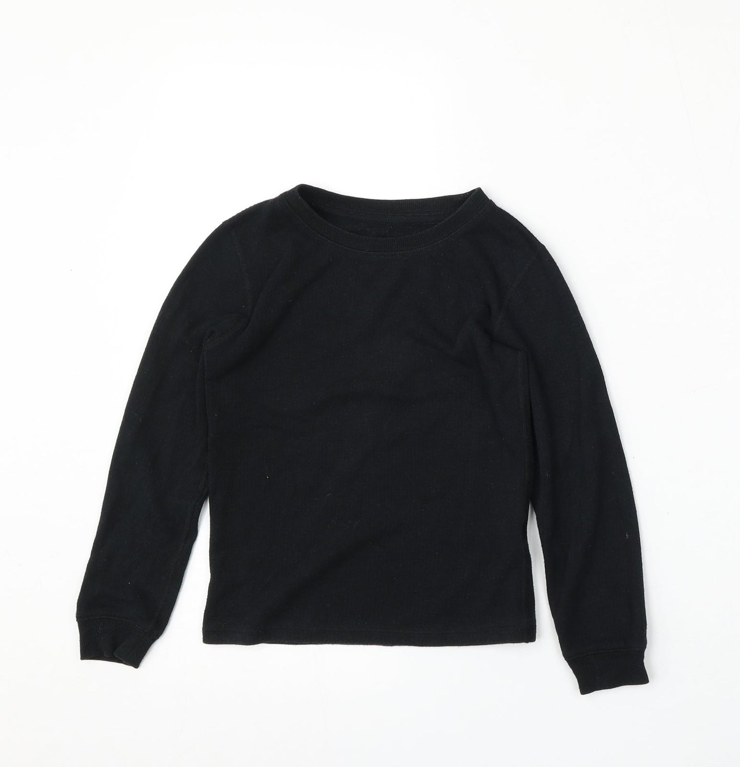 Marks and Spencer Girls Black  Cotton Pullover Sweatshirt Size 7-8 Years