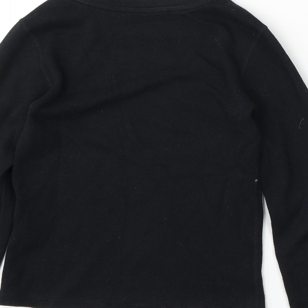 Marks and Spencer Girls Black  Cotton Pullover Sweatshirt Size 7-8 Years