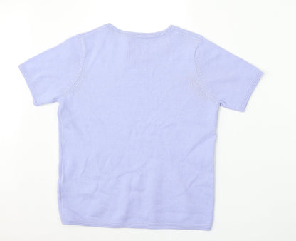 Womens UK Size 8 Marks and Spencer Blue Pullover Jumper
