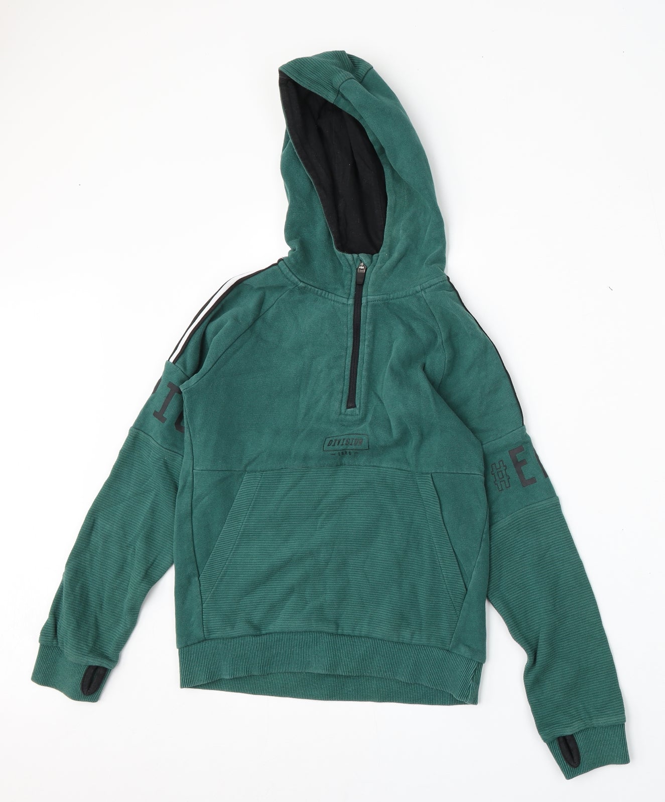 Nutmeg Girls Green  Cotton Pullover Hoodie Size 8-9 Years