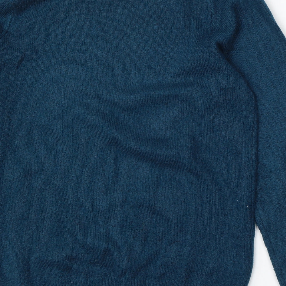 Marks and Spencer Mens Blue Round Neck  Polyester Pullover Jumper Size S
