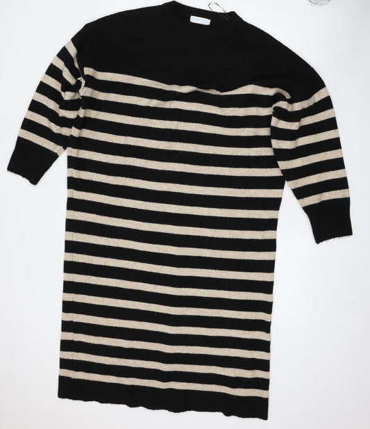 Primark Womens Multicoloured Round Neck Striped Polyester Pullover Jumper Size 14