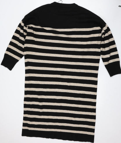 Primark Womens Multicoloured Round Neck Striped Polyester Pullover Jumper Size 14