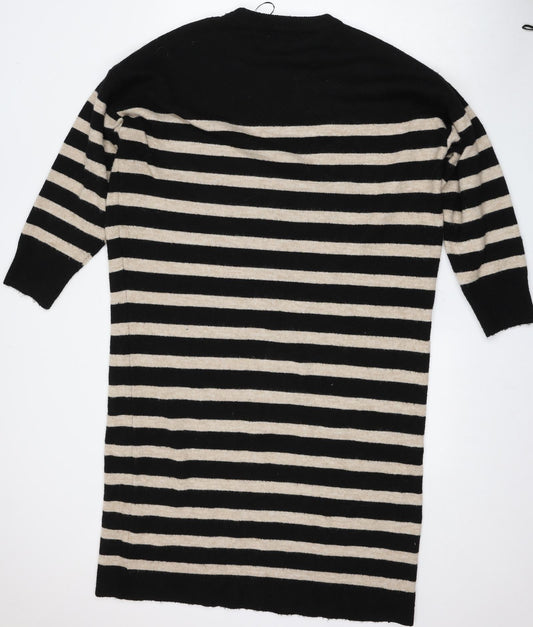 Primark Womens Multicoloured Round Neck Striped Polyester Pullover Jumper Size 14