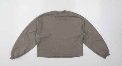 Primark Womens Beige Round Neck  Polyester Pullover Jumper Size 2XS