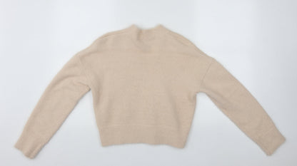 New Look Girls Pink Round Neck  Nylon Pullover Jumper Size 14-15 Years